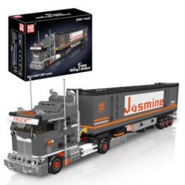 Mould King 24137 Technik LKW aus Klemmbausteinen, Frontlenker-Truck mit abnehmbarem Kofferauflieger, Sattelzug-Modellbausatz für Modellbau, Logistik-Szenen und Nutzfahrzeug-Sammlungen - 1