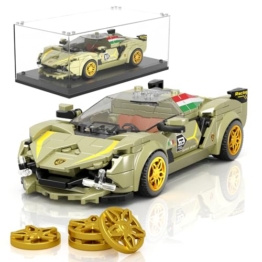 Mould King 27003 Technik Speed Champion Supersportwagen Bausteine SlAN Klemmbausteine Auto mit Acryl Vitrine Modellautos zum Sammeln(364 Teile) - 1