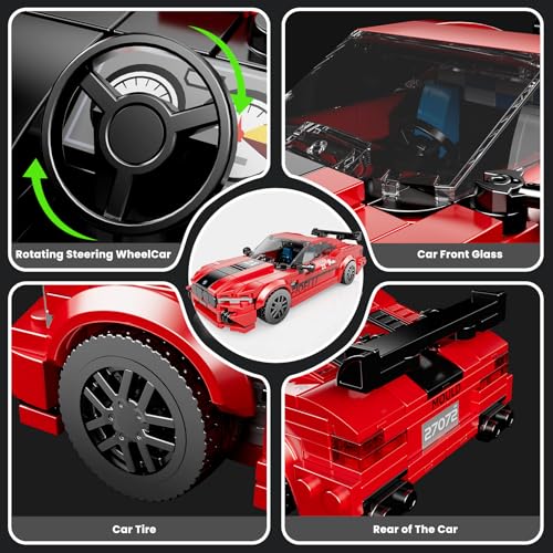 Mould King 27072 Drift Car M8 mit Acryl-Vitrine