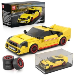 Mould King 27088 Technik Sportwagen Bausteinsets mit Acryl Vitrine Modellautos zum Sammeln, Geschenke für Kinder ab 8+ Jahren/Erwachsene Sammler Enthusiasten, (466 Teile) - 1