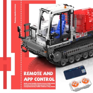 Mould King Crawler Dumptruck Bausatz, 17083 Baustellenfahrzeug Modell, MOC Baumaschinen Blöcke Set für Erwachsene und ab 14 (1105 Teile) - 4