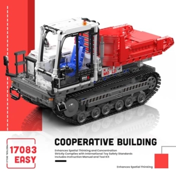 Mould King Crawler Dumptruck Bausatz, 17083 Baustellenfahrzeug Modell, MOC Baumaschinen Blöcke Set für Erwachsene und ab 14 (1105 Teile) - 5