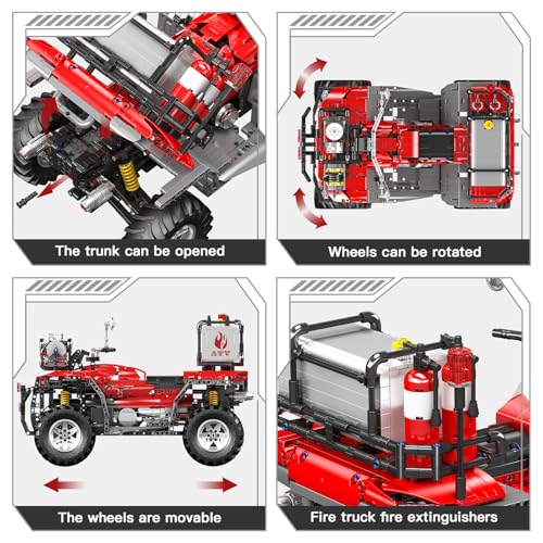 Mould King 23003 Feuerwehr-Motorrad Technik