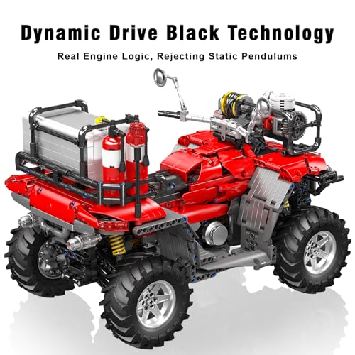 Mould King 23003 Feuerwehr-Motorrad Technik rot