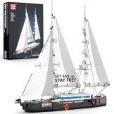 Mould King Schiff Bausteine Klemmbausteine, 10194 Modell eines Langstrecken-Segelbootes für Erwachsene, ideal als Wohnaccessoire und Sammlerstück für Bootsliebhaber(893Teiles+) - 1