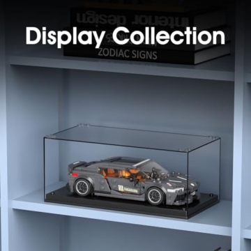Mould King Speed Champion Auto Serie mit Acrylvitrine, Technische Bausteine 27052 Rennwagen Sportwagen Bauspielzeug, sammelbares Modellauto,Klemmbausteine Rennauto Bausätze für Kinder (389 Teile). - 2