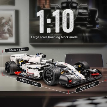 Mould King Technik Formula Rennauto Bausteine, 1235 Teile Bauset für Kinder - Sammlerstück - Geschenk für Jungen & Mädchen ab 10 Jahren oder Erwachsene Fans (Statische Version) - 2