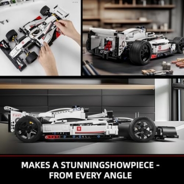 Mould King Technik Formula Rennauto Bausteine, 1235 Teile Bauset für Kinder - Sammlerstück - Geschenk für Jungen & Mädchen ab 10 Jahren oder Erwachsene Fans (Statische Version) - 4