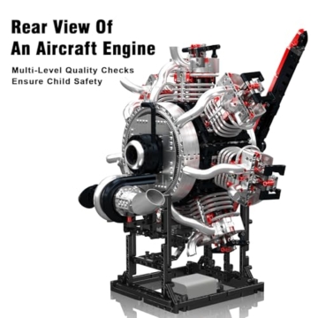 Mould King Technik Radialflugmotor Bausteine Modell, Engine Modellbausatz Klemmbausteine für Erwachsene, MOC Benzinmotor als Spielzeug/Geschenk/Sammlerstücke (3089 Teile) - 5