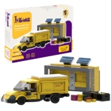 myBrickZ Set 0003 Streetscooter der Deutschen Post mit DHL Packstation, 369 Bausteine Klemmbausteine kompatibel mit LEGO