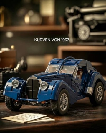 Nifeliz Auto-Modellbausatz Vintage Klemmbausteine für Erwachsene, Maßstab 1:14 Sammlerauto Sportwagen Modell Auto, Sammlerstücke für Zuhause oder das Büro (1,127 Teile, NF10320) - 2