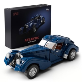 Nifeliz Auto-Modellbausatz Vintage Klemmbausteine für Erwachsene, Maßstab 1:14 Sammlerauto Sportwagen Modell Auto, Sammlerstücke für Zuhause oder das Büro (1,127 Teile, NF10320) - 1