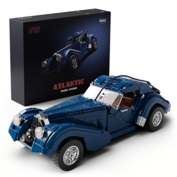Nifeliz Auto-Modellbausatz Vintage Klemmbausteine für Erwachsene, Maßstab 1:14 Sammlerauto Sportwagen Modell Auto, Sammlerstücke für Zuhause oder das Büro (1,127 Teile, NF10320) - 1