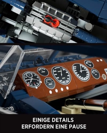 Nifeliz Auto-Modellbausatz Vintage Klemmbausteine für Erwachsene, Maßstab 1:14 Sammlerauto Sportwagen Modell Auto, Sammlerstücke für Zuhause oder das Büro (1,127 Teile, NF10320) - 5