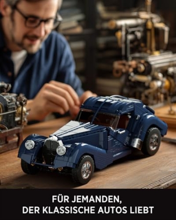 Nifeliz Auto-Modellbausatz Vintage Klemmbausteine für Erwachsene, Maßstab 1:14 Sammlerauto Sportwagen Modell Auto, Sammlerstücke für Zuhause oder das Büro (1,127 Teile, NF10320) - 6