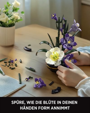Nifeliz Botanicals Gladiole Blumen Klemmbausteine für Erwachsene, Künstliche Blumen Modell für die Ausstellung im Haus oder Büro, Dekoration & Geschenk (478 Teile, NF10332) - 4