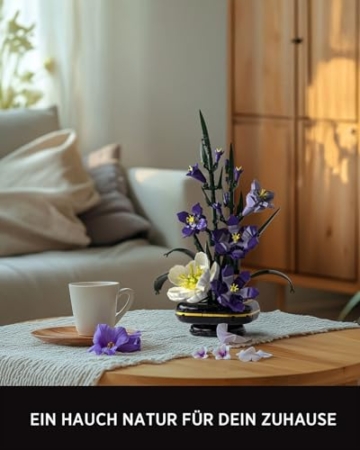 Nifeliz Botanicals Gladiole Blumen Klemmbausteine für Erwachsene, Künstliche Blumen Modell für die Ausstellung im Haus oder Büro, Dekoration & Geschenk (478 Teile, NF10332) - 5