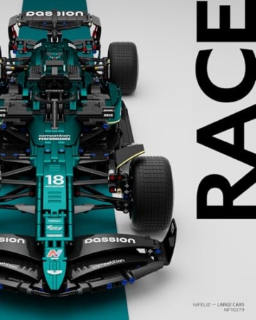 Nifeliz Formula Rennwagen Auto-Modellbausatz, 1:8 Technique Rennauto für Erwachsene, Ausstellungsmodell für Heim- oder Bürodekoration, Bauspielzeug Geschenke (NF10279, 2351 Teile) - 2