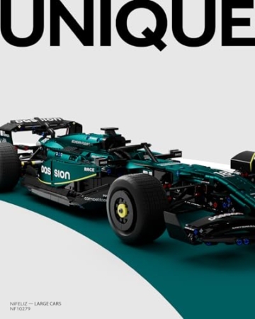 Nifeliz Formula Rennwagen Auto-Modellbausatz, 1:8 Technique Rennauto für Erwachsene, Ausstellungsmodell für Heim- oder Bürodekoration, Bauspielzeug Geschenke (NF10279, 2351 Teile) - 3