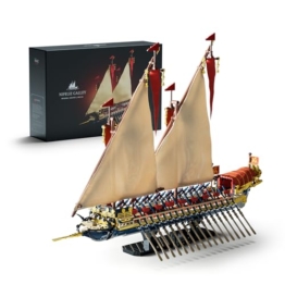 Nifeliz Galeeren-Segelschiff Modellbausatz für Erwachsene, Galeassen-Stil Flaggschiff Klemmbausteine zur Ausstellung und Sammlung, Geschenk für Schiffsenthusiasten (1.536 Teile, NF10338) - 1