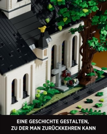 Nifeliz Kapelle Architecture Bauspielzeugsets für Erwachsene, Klemmbausteine Construction Modell im Vintage-Landhausstil, Geschenk Dekoration für Männer und Frauen (3116 Teile, NF10310) - 5