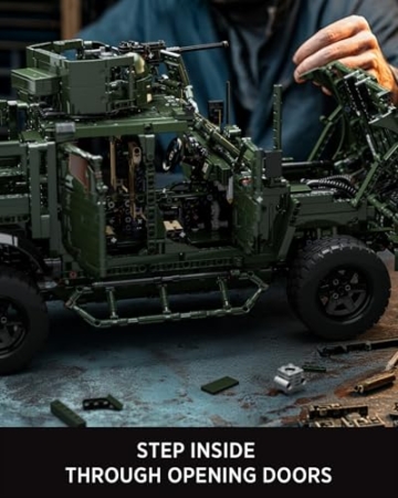 Nifeliz M-ATV Militär Klemmbausteine Mine-resistent Hinterhalt Geschützt Fahrzeug Modell Erwachsene Dekorative, eine ideale Geschenkidee für Militärliebhaber (3,489 Teile, NF10341) - 3