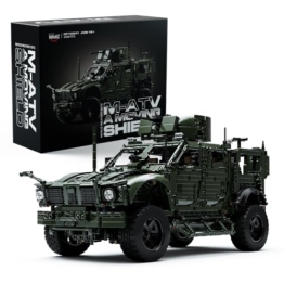 Nifeliz M-ATV Militär Klemmbausteine Mine-resistent Hinterhalt Geschützt Fahrzeug Modell Erwachsene Dekorative, eine ideale Geschenkidee für Militärliebhaber (3,489 Teile, NF10341) - 1
