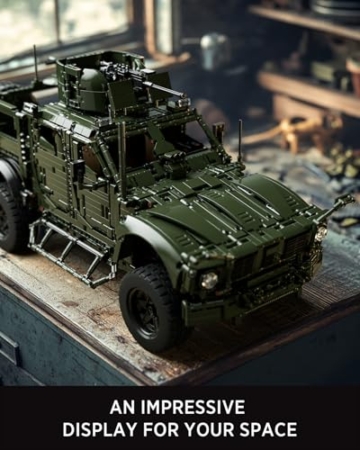 Nifeliz M-ATV Militär Klemmbausteine Mine-resistent Hinterhalt Geschützt Fahrzeug Modell Erwachsene Dekorative, eine ideale Geschenkidee für Militärliebhaber (3,489 Teile, NF10341) - 6