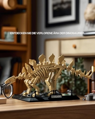 Nifeliz Stegosaurus Rex Fossilien Klemmbausteine, Skelett Dinosaurier Tierdekoration Modellbausatz Artikel und Dekoration, eine ideale Geschenkidee für Erwachsene (665 Teile, NF10353) - 2
