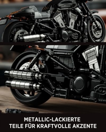Nifeliz Straßenmotorrad Klemmbausteine für Erwachsene, Klassischer urban Modellbausatz, eine ideale Geschenkidee für Motorrad-Enthusiasten (1,041 Teile, NF10348) - 4