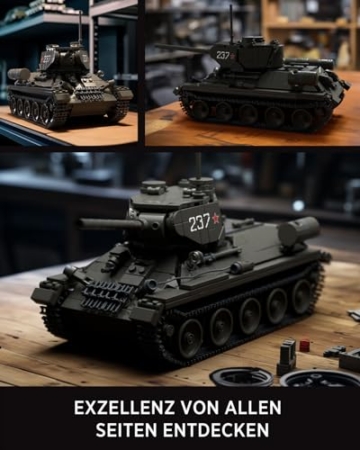 Nifeliz T34/85 Militär Panzer Bauspielzeug, WW2 Klemmbausteine Panzer Modell Sammlung, Geschenk für Erwachsene Militärliebhaber (NF10270,818 Teile) - 5