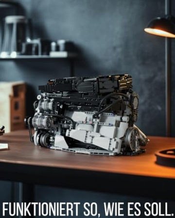 Nifeliz Technique L6 Reihenmotor Kit für Erwachsene, Klemmbausteine Motor Modellbausatz Sammlerset, Sammlerstücke für Zuhause oder das Büro (2,820 Teile, NF10316) - 2