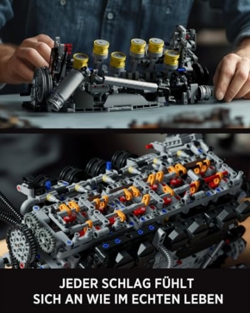 Nifeliz Technique L6 Reihenmotor Kit für Erwachsene, Klemmbausteine Motor Modellbausatz Sammlerset, Sammlerstücke für Zuhause oder das Büro (2,820 Teile, NF10316) - 3