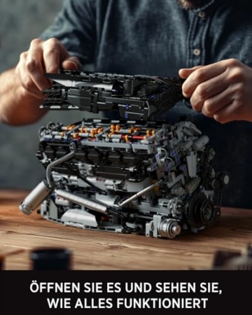 Nifeliz Technique L6 Reihenmotor Kit für Erwachsene, Klemmbausteine Motor Modellbausatz Sammlerset, Sammlerstücke für Zuhause oder das Büro (2,820 Teile, NF10316) - 5