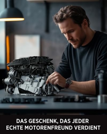 Nifeliz Technique L6 Reihenmotor Kit für Erwachsene, Klemmbausteine Motor Modellbausatz Sammlerset, Sammlerstücke für Zuhause oder das Büro (2,820 Teile, NF10316) - 6