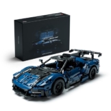Nifeliz Technique Rennwagen Auto-Modellbausatz Bauspielzeugsets, Maßstab 1:12 Sammlerauto Klemmbausteine Rennwagen für Erwachsene, Dekoration & Geschenk (1,726 Teile, NF10321) - 1