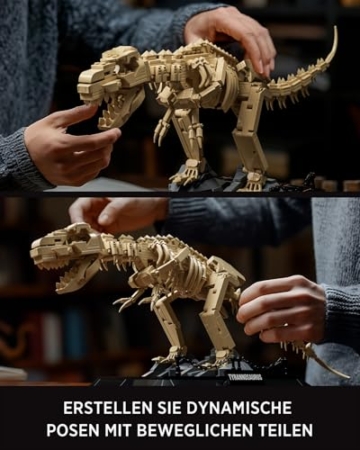 Nifeliz Tyrannosaurus T.Rex Dinosaurier-Fossilien Klemmbausteine, Skelett Dinosaurier Tierdekoration Modellbausatz Artikel und Dekoration für Home Office Supplies (826 Teile, NF10343) - 4