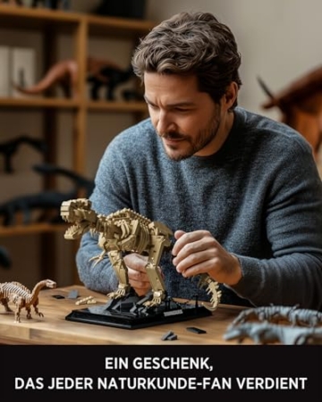 Nifeliz Tyrannosaurus T.Rex Dinosaurier-Fossilien Klemmbausteine, Skelett Dinosaurier Tierdekoration Modellbausatz Artikel und Dekoration für Home Office Supplies (826 Teile, NF10343) - 6