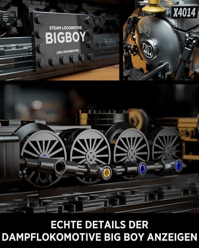 Nifeliz Big Boy Retro Dampflok 1818 Teile Kessel