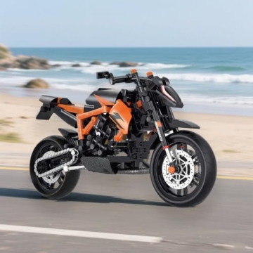 NUOJIAYING Technik Motorrad Klemmbausteine, 579 Teile Klemmbausteine Technik Supermotorrad, Technik Motorrad Modell Kompatibel mit großen Marken - 7