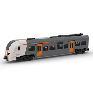 OLOK Technik Ferngesteuerter Zug Modell, MOC-74130, 2917 klemmbausteine Rhein-Ruhr-Express Dynamische Lokomotive Bausteine, Kompatibel mit Lego City