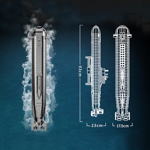 Panlos 628020 U-Boot – 4474 Teile Klemmbaustein-Gigant Maße