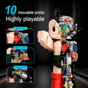PANTASY Astro Boy Bauset für Erwachsene und Jugendliche Detailliertes Anime Sammlermodell mit halbmechanischem Design Ideale Dekofigur und Ausstellungsstück für Zuhause oder Büro - 3