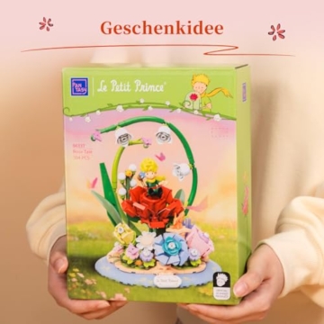 PANTASY Der Kleine Prinz Bauset, Offiziell Lizenziertes Kleiner Prinz Modell mit Rose, Fuchs und Planet, Kreatives Klemmbausteine Sammlerset für Erwachsene, Deko Geschenk für Buchliebhaber - 6