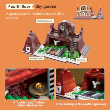 PANTASY European Bakery Building Kit-Landmark Construction Set for Adults & Teens, Featuring a Bakery, Gym, Living Quarters and Sky Garden - 6