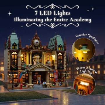 PANTASY Kunstakademie Klemmbaustein Set, Europäisches Architekturmodell mit Dreistöckigem Innenraum, Kunstschule Gebäude mit Detailreichen Räumen, Modulares Straßenmodell Sammlerstück für Erwachsene - 2