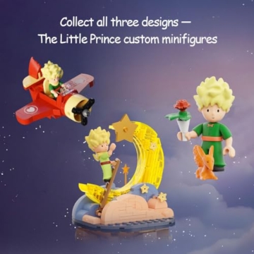 PANTASY Le Petit Prince Sternen-Schloss Bauset Fantasy Modell für Erwachsene und Kinder, Kreatives Geschenk mit ikonischer Rose Bausteinspielzeug - 6