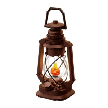 PANTASY Petroleumlampe Baustein Set mit Licht, Retro Deko Modell - 1