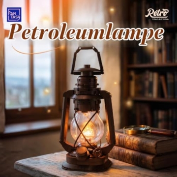 PANTASY Petroleumlampe Baustein Set mit Licht, Retro Deko Modell - 2