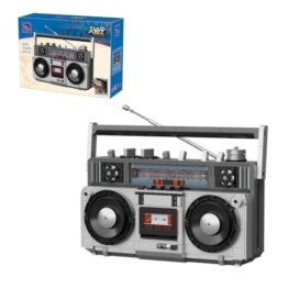 PANTASY Retro-Boombox Klemmbausteine-Set, tragbares Radiorekorder-Modell - 1